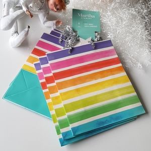 6 pcs Martha Stewart Gift Bags 8.4"x9.80" inch